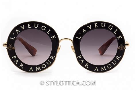 dior l'aveugle par amour|GUCCI Metal L'Aveugle Par Amour Round Frame .